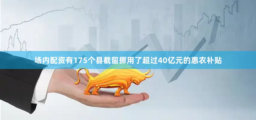 场内配资有175个县截留挪用了超过40亿元的惠农补贴