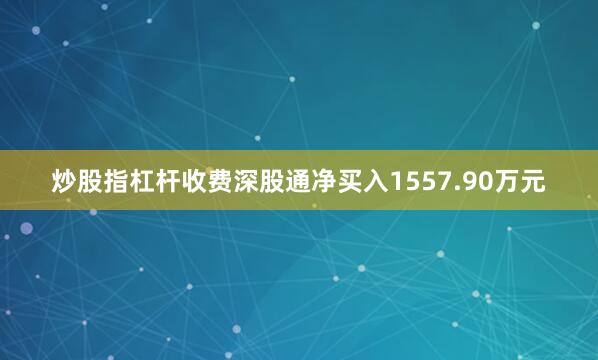 炒股指杠杆收费深股通净买入1557.90万元